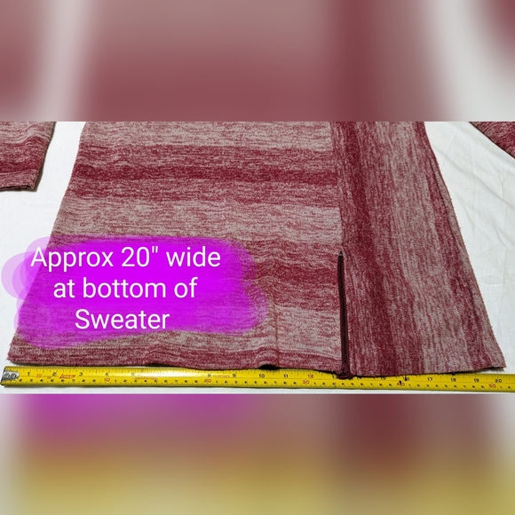 Cleo brand, heathered pink size med, ladies cowl neck sweater - Picture 5 of 12